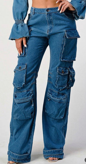 Denim Jeans with Pockets