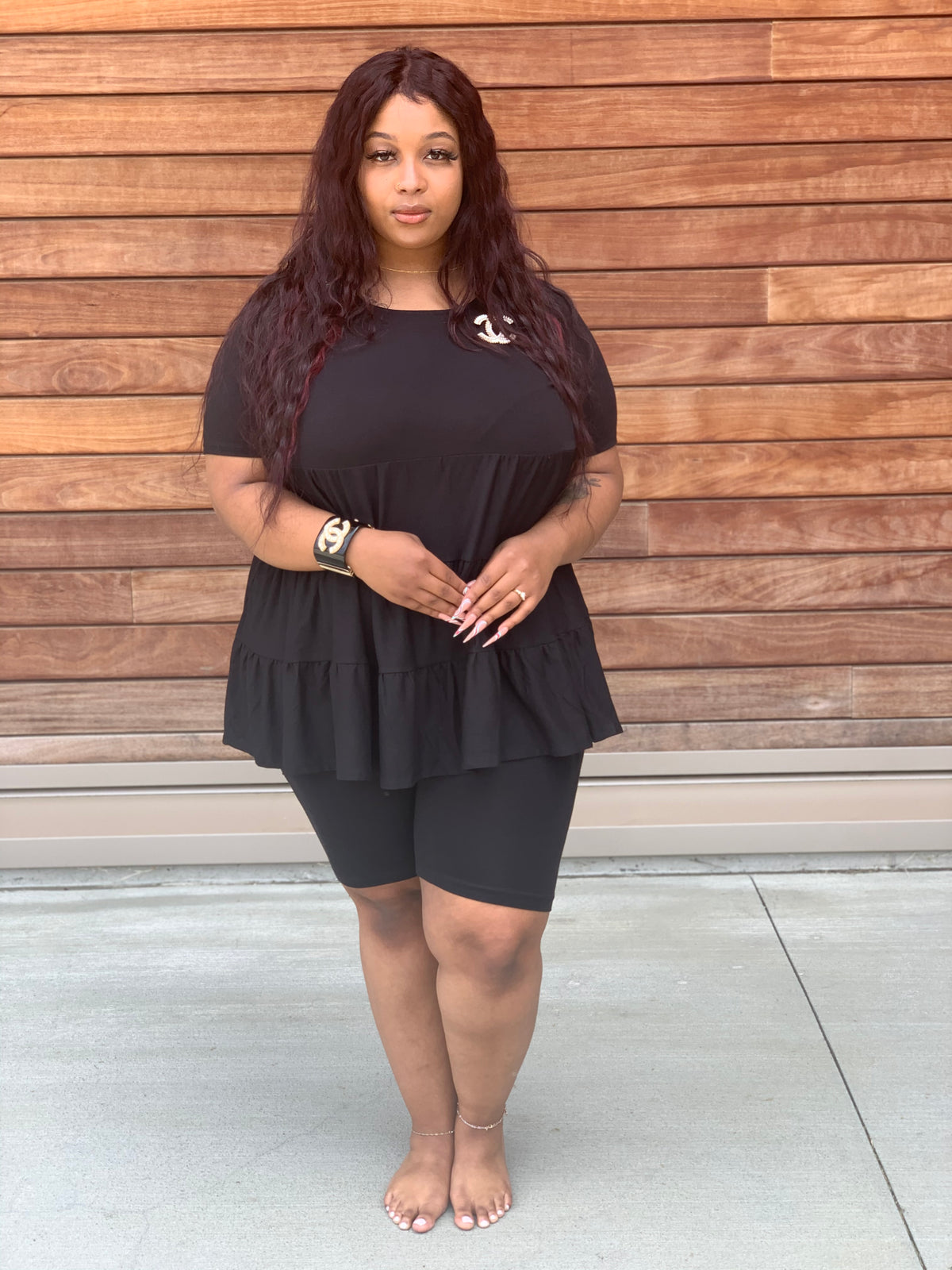 PLüsch Collection plus size Baby Doll Biker Set