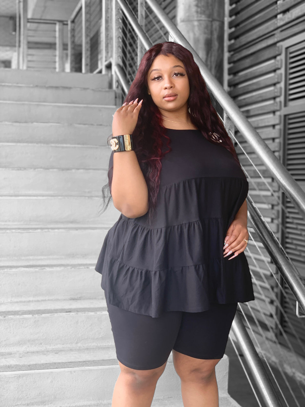 PLüsch Collection plus size Baby Doll Biker Set